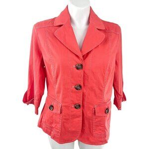 COLDWATER CREEK MELON ORANGE LIGHT JACKET -W18